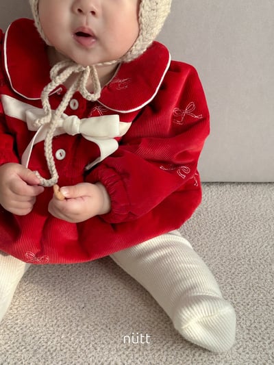 Nutt05｜(3m-16m) 蝴蝶結夾層棉包屁衣6