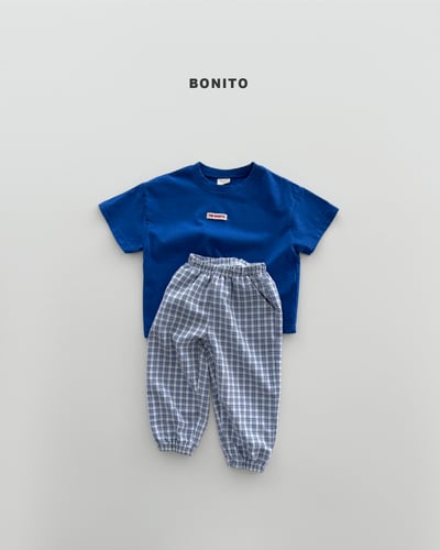 Bonito45｜(75cm-125cm) 4色格紋束腳慢跑褲6