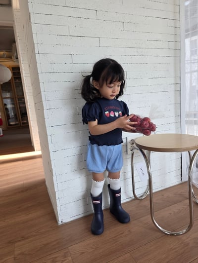 Color20｜(75-115cm) 坑條短褲9