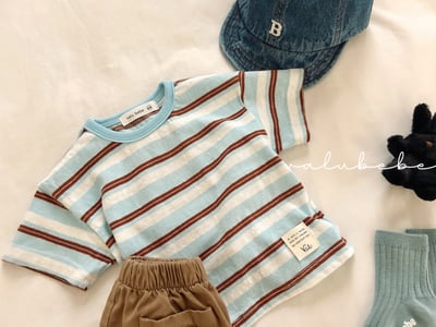 Valubebe 61｜(65-90cm) 拼色條紋上衣9