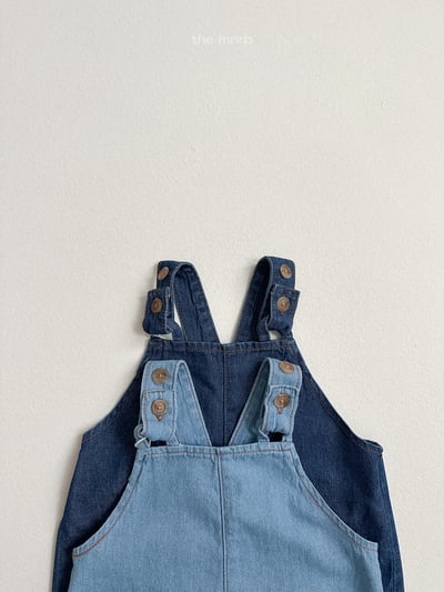 MiniRobe48｜(70-110) 簡約吊帶牛仔褲2