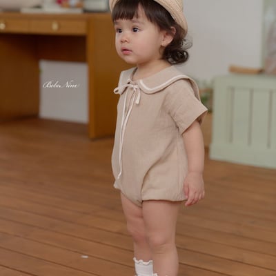 bebe nine38  (6m-24m) 2色氣質翻領包屁衣10