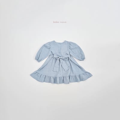 bebe nine01 (65-115) 2色簡約綁帶洋裝17
