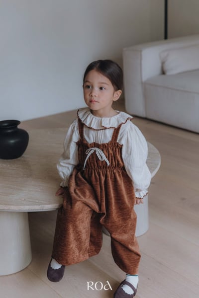 ROA20｜(80cm-120cm) 2色氣質絨毛連身吊帶褲11