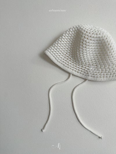 Atomeme18｜(70-110) 鏤空針織綁帶帽5