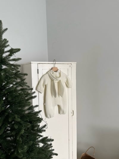 MONBEBE06｜(3m-24m) 針織連帽小兔連身衣6