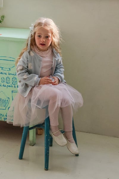 FLO22｜(75-140) 3色滾邊抓皺領上衣6