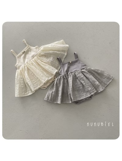 NUNU BIEL11｜(65-115cm) 玫瑰吊帶連身裙3