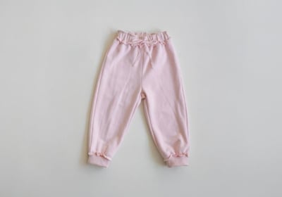 FLO30｜(75-140) 2色荷葉花瓣邊縮口長褲25