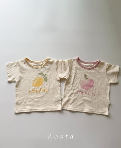 AOSTA28｜(6m-5y) 2款檸檬桃子上衣1