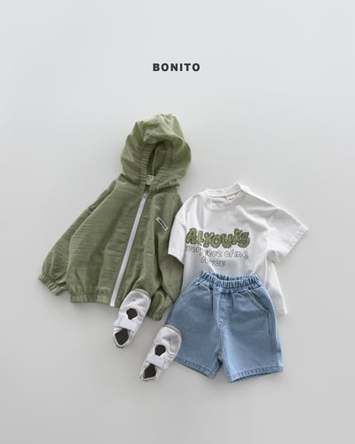 Bonito46｜(75cm-125cm) 3色連帽防風拉鍊外套11