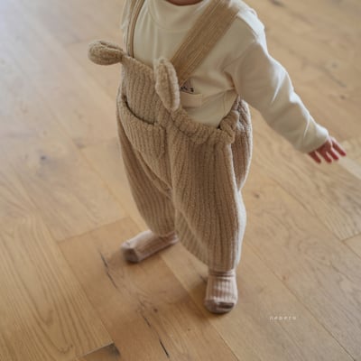 neneru04｜(60cm-85cm) 1色小熊燈芯絨吊帶褲5