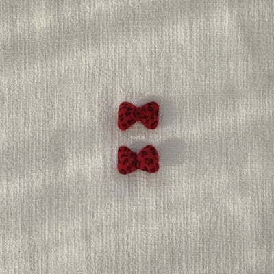 Fondue 37｜(Free)  豹紋蝴蝶結髮夾2