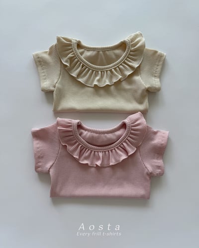 AOSTA04｜(6m-5y) 2色木耳邊翻領上衣3