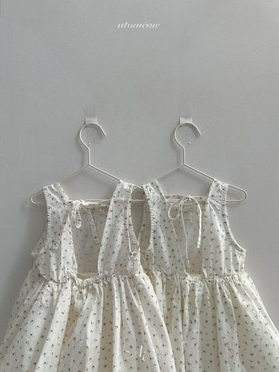 Atomeme42｜(70-110) 碎花綁帶氣球洋裝2
