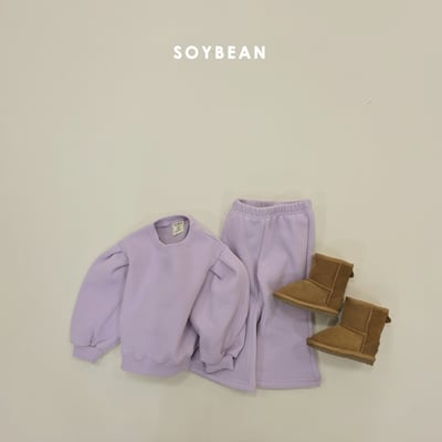 Soybean08｜(75cm-118cm) 公主袖喇叭褲內刷毛套裝15