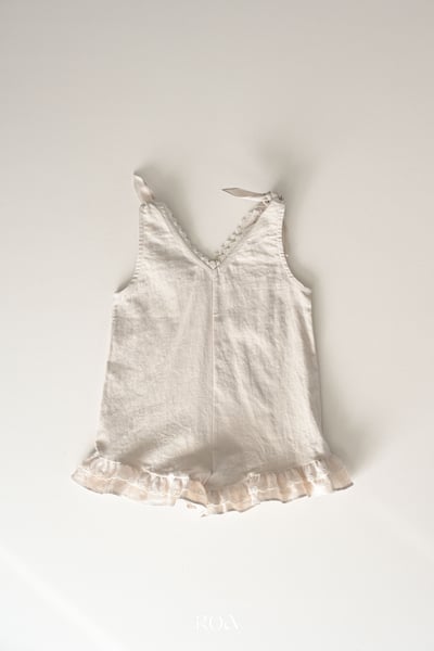 ROA14｜(6m-18m) 2色蕾絲滾邊無袖連身褲12