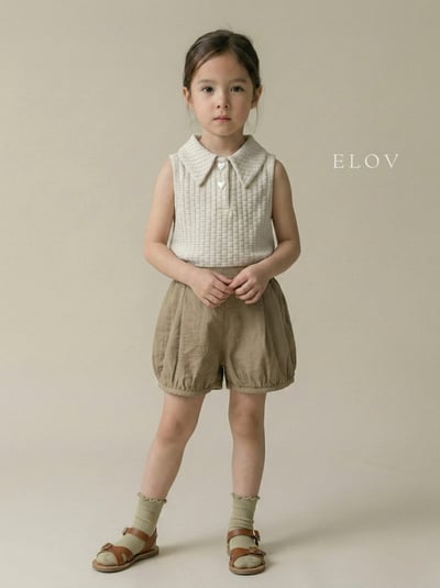 Mon petit14｜(73-118cm) 棉麻抓皺短褲13