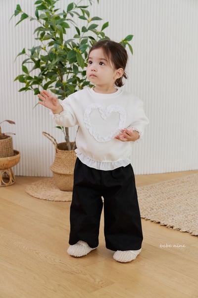 bebe nine27 (65cm-115cm) 3色愛心摺邊上衣5