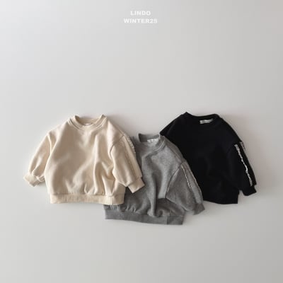 Lindo46｜(80cm-125cm) 蕾絲滾邊休閒上衣1