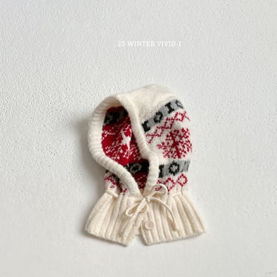 vivid114｜(free) 保暖印花針織頭套4