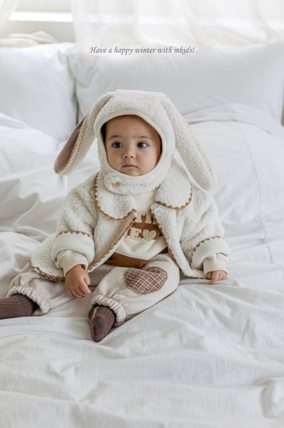 M-KIDS30｜(65-115cm) 2色滾邊縫線雙口袋刷毛外套3