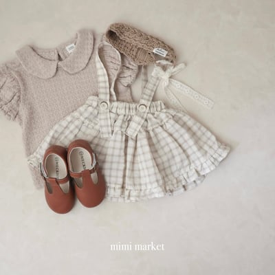 mimi market03 (75-90cm)  格子吊帶半身裙6