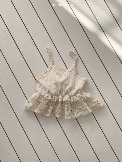 Bebe holic15｜(3m-18m) 針織蕾絲小花背心11