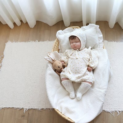 LEMONADE05｜(55cm-85cm) 2色滿版櫻桃/碎花包屁衣含帽子3