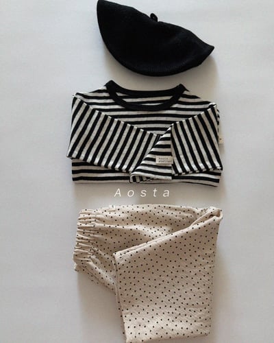AOSTA22｜(6m-5y) 透氣條紋上衣7