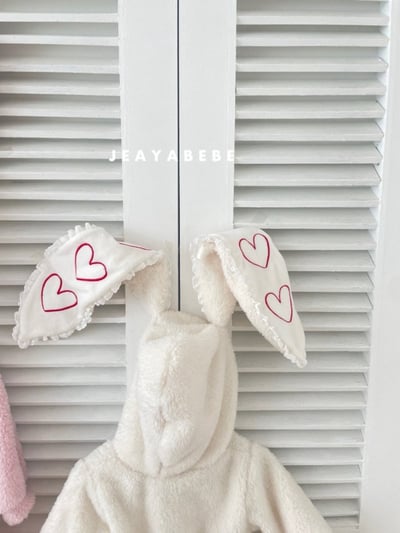 JEAYA07｜(3m-12m) 2色刷毛愛心兔耳連身衣21