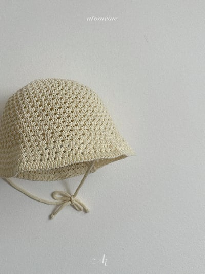 Atomeme18｜(70-110) 鏤空針織綁帶帽8