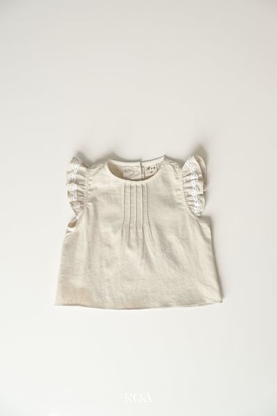 ROA21｜(6m-18m) 2色荷葉袖無袖上衣5