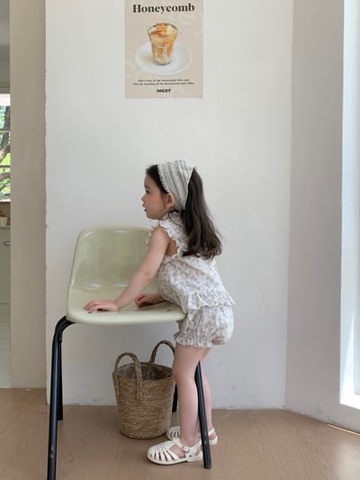 JE47｜(73-100cm) 無袖碎花套裝3