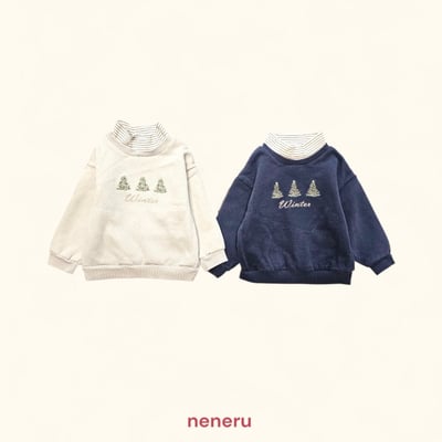 neneru26｜(70cm-125cm) 2色聖誕樹印花高領上衣2