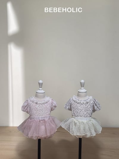 Bebe holic29｜(3m-18m) 松茸荷葉邊套裝2