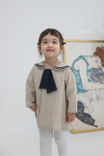 bebe nine31  (65-115) 2色水手領帶洋裝3