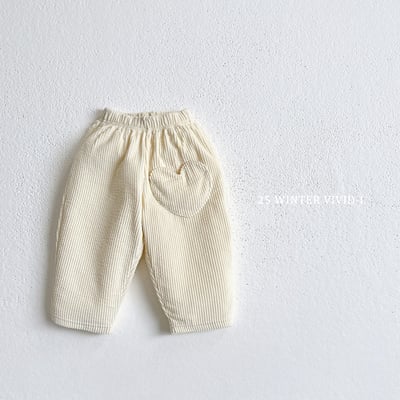 vivid25｜(78cm-125cm) 燈芯絨愛心口袋長褲3