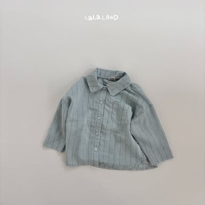 lala land50｜(75-120cm) 2色亞麻條紋襯衫19