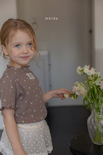 M-KIDS52｜(65-115cm) 波點蕾絲圍裙7