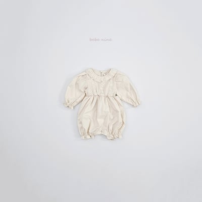 bebe nine11 (65-90) 2色荷葉蕾絲領連身衣17