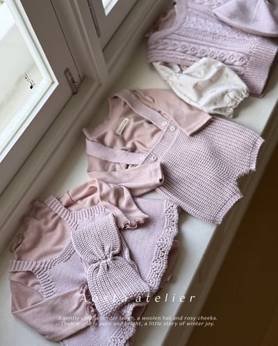 AOSTA58｜(6m-5y) 柔軟羊毛捲邊上衣15