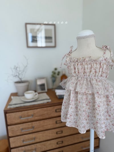 Marron51｜(1y-6y) 夏日碎花薄紗洋裝2
