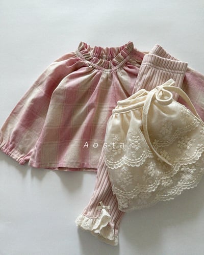 AOSTA02｜(6m-5y) 蕾絲邊緊身褲15