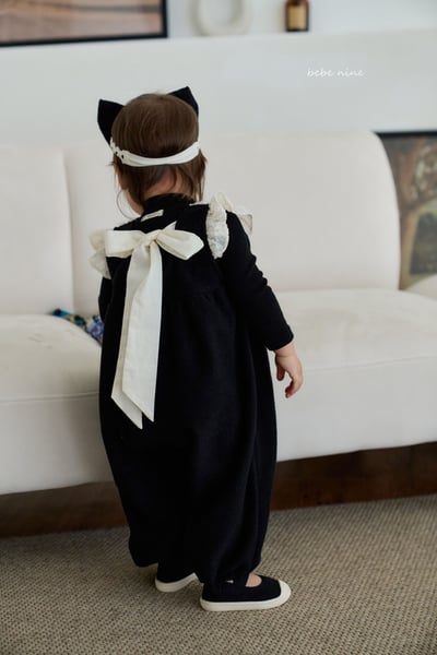 bebe nine09 (65cm-75cm) 3色飛袖緞帶連身衣4