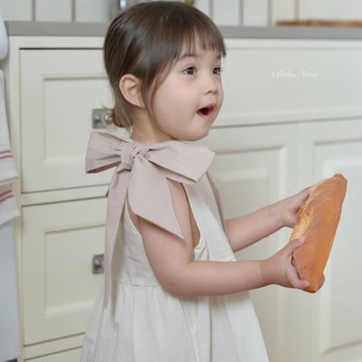 bebe nine43  (65cm-115cm) 2色綁帶蝴蝶結上衣1