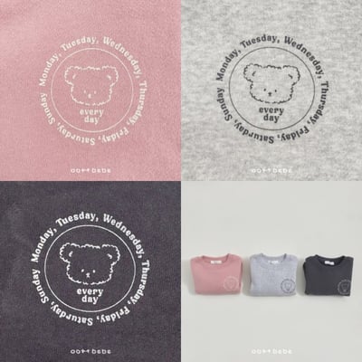 Oottbebe19｜(0m-12m) 棉質熊熊印花包屁衣4