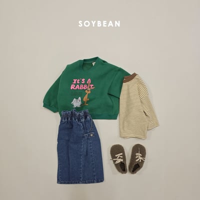 Soybean88｜(75cm-118cm) 按扣牛仔寬褲6