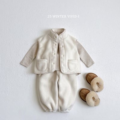 vivid86｜(78cm-125cm) 雙口袋立領刷毛背心12