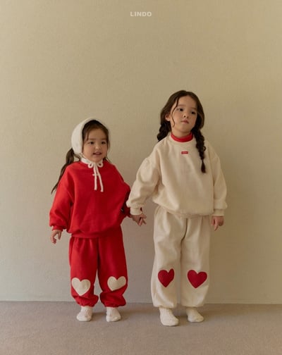 Lindo57｜(80cm-125cm) 愛心休閒縮口褲9